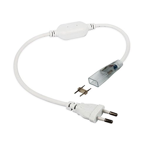 CLE Netzteil Einspeiser für LED Stripe Schlauch 50m 230V 5050 LEDs weiß inkl Eurostecker von CLE CARDAN LIGHT EUROPE