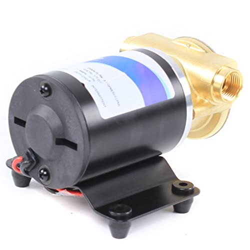 CLEADONG 12V Frischwasserpumpe 6GPM 23L/Min Zahnradpumpe Elektrisch Selbstansaugend Bilgenpumpe Hochdruck Deckswaschpumpe Wasserpumpe für Hause Boosterpumpe Gartenpumpe von CLEADONG