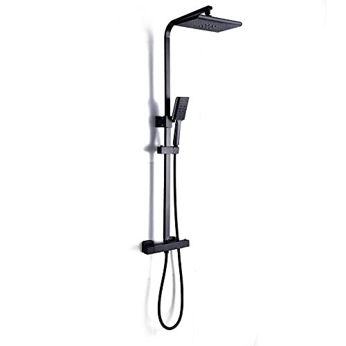 CLEADONG Duschsystem mit Thermostat, Duschset mit Dual Funktionen, Uberkopfbrauseset Rostfrei Steel Materialien, Duschamaturenset mit Regenduschkopf und Handbrause CLEADONG Duschsystem mit Thermostat, Duschset mit Dual Funktionen, Uberkopfbrauseset Rostfrei Steel Materialien, Duschamaturenset mit Regenduschkopf und Handbrause von CLEADONG