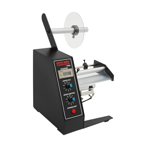 CLEADONG Einstellbar Etikettenpapier Trennen Maschine mit LED Display, Breite 5-140MM Länge10-150MM, für Selbstklebende Etiketten/Barcode-Etiketten/Sicherheitsetiketten/Verpackungsetiketten von CLEADONG