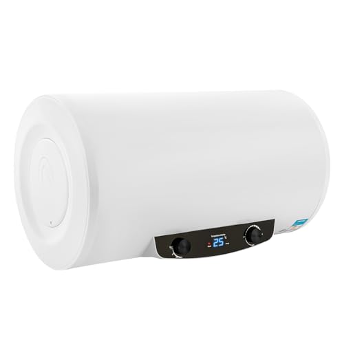 CLEADONG Elektro Warmwasserspeicher 70L Speicher, 2KW Elektrischer Warmwasserboiler Rostfreier Stahl IPX4 Wasserdichtes Niveau Temperaturregelungsbereich 25-75°C 41 * 75cm Weiß Säule Form von CLEADONG