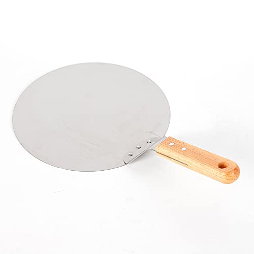 CLEADONG Profi Pizzaschaufel, Pizzaschieber mit Einklappbarem Holzgriff 23.5 x 30 cm, Backen von Handgemachter Pizza, Raffiniertes Pizzaofenzubehör von CLEADONG