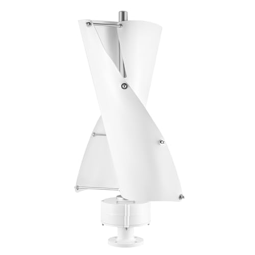 CLEADONG Vertikale Windturbine, 2-Blatt Vertikale Windturbine FüR Decks, 100 W Vertikale Garten-Windturbinen Generator Kit mit Controller, Windturbine FüR Haus,Boot,Rv,StraßEnbeleuchtung von CLEADONG