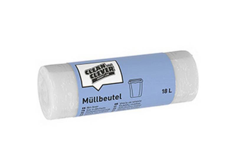 CLEAN and CLEVER Müllbeutel Müllbeutel Smart Line Clean and Clever 18l weiß SMA 73, Zubehör für kleine Mülleimer, Müllbeutel Polybeutel Müllsack Polysack Sammelkorb von CLEAN and CLEVER