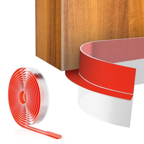 Cleangor T-förmiger Türstopper Boden, Dichtungsband Selbstklebend, Transparente Zugluftstopper Aus Silikon (Energie Sparen & Einfache Handhabung), Schalldämmung, Wärme & Kälte Blocker von CLEANGOR