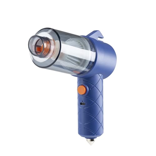 CLEANmaxx Akku-Handstaubsauger im 6 TLG. Set | Kabbelloser & Beutelloser Handsauger | 2in1 mit Saug- & Gebläsefunktion | Ideal für das Auto, Krümel & Tierhaare | Inkl. Nothammer & Gurtschneider von CLEANmaxx