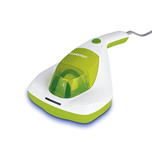 CLEANmaxx Anti-Milben-Handstaubsauger | Matratzenreiniger mit UV-C Licht | Vernichtet 99,9% Aller Milben | Inkl. HEPA Filter und 250ml Staubbehälter | Ideal für Allergiker [Limegreen] von CLEANmaxx