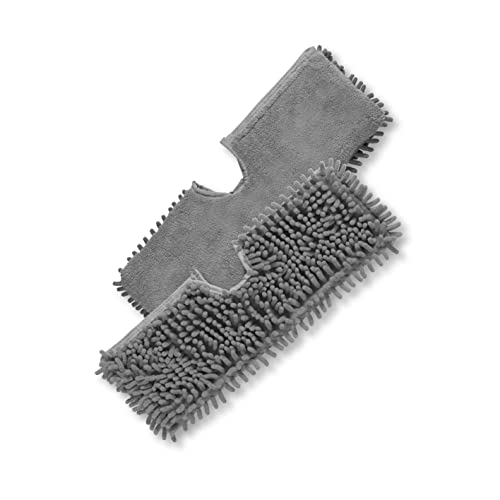 CLEANmaxx Ersatz-Wischtücher | Mikrofaser | Für Spray-Mopp mit Wendefunktion | Ideal für Laminat, Parkett, Fliesen – sogar für empfindliche Flächen | Waschbar bei 40°C | 2er-Set [Grau] von CLEANmaxx