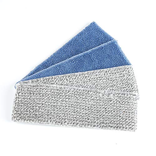 CLEANmaxx Ersatzwischtücher 4er-Set | Für Bodenwischer mit Vibrationsfunktion, weiß| 4 Mikrofasertücher [weiß für 40min Akku] von CLEANmaxx
