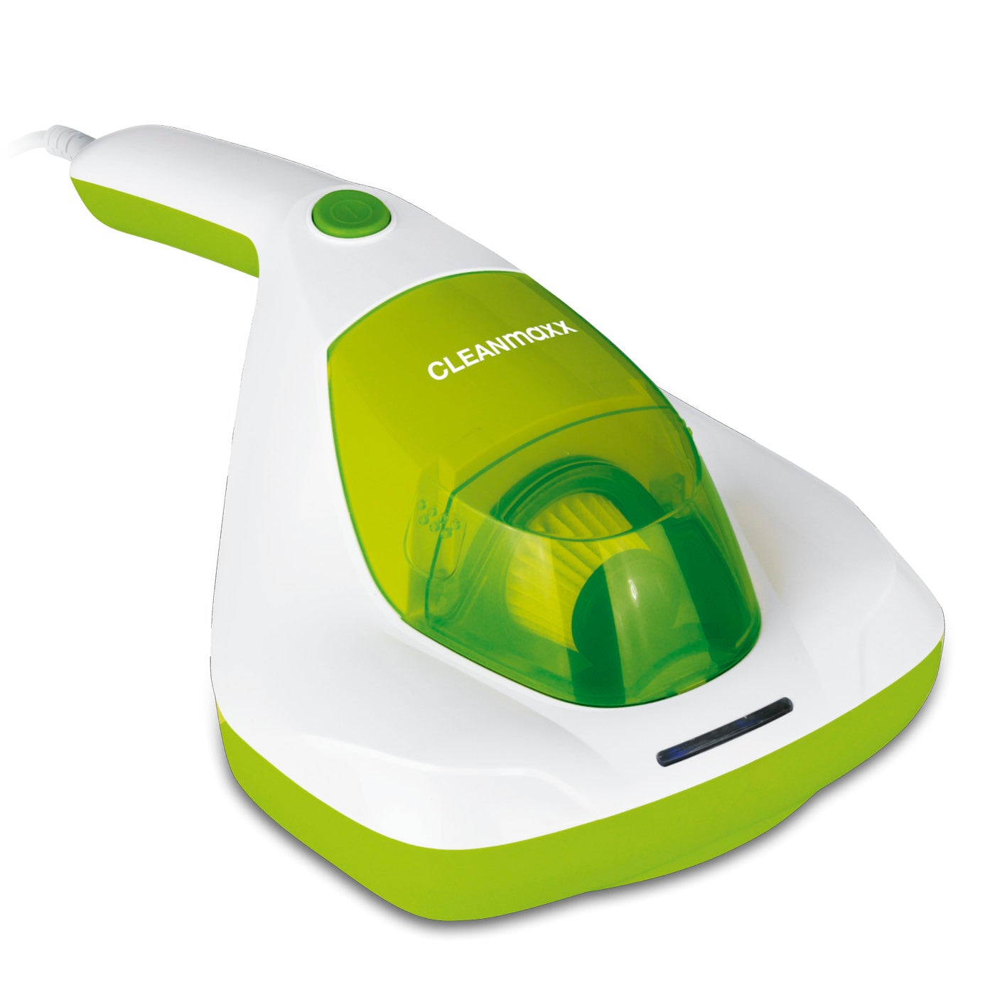 Milben-Handstaubsauger Kompakt mit UV-C Licht  - weiß/limegreen von CLEANmaxx