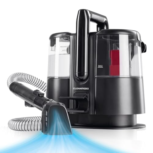 CLEANmaxx Polster- & Teppichreiniger Pro | 3 in 1: Waschsauger, Teppich- & Polsterreiniger | Fleckenreiniger zur Nassreinigung | Nasssauger für Polster, Matratzen, Teppiche & Auto von CLEANmaxx