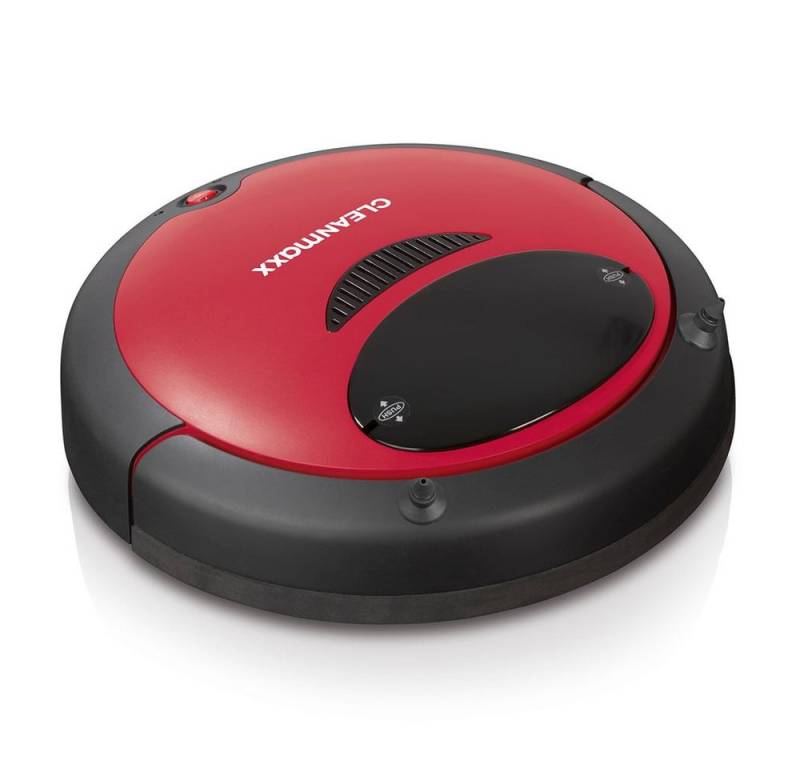 CLEANmaxx Saugroboter vollautomatisch - Teppiche & Hartböden - 14W - rot/schwarz, beutellos, 2in1 rot/schwarz von CLEANmaxx