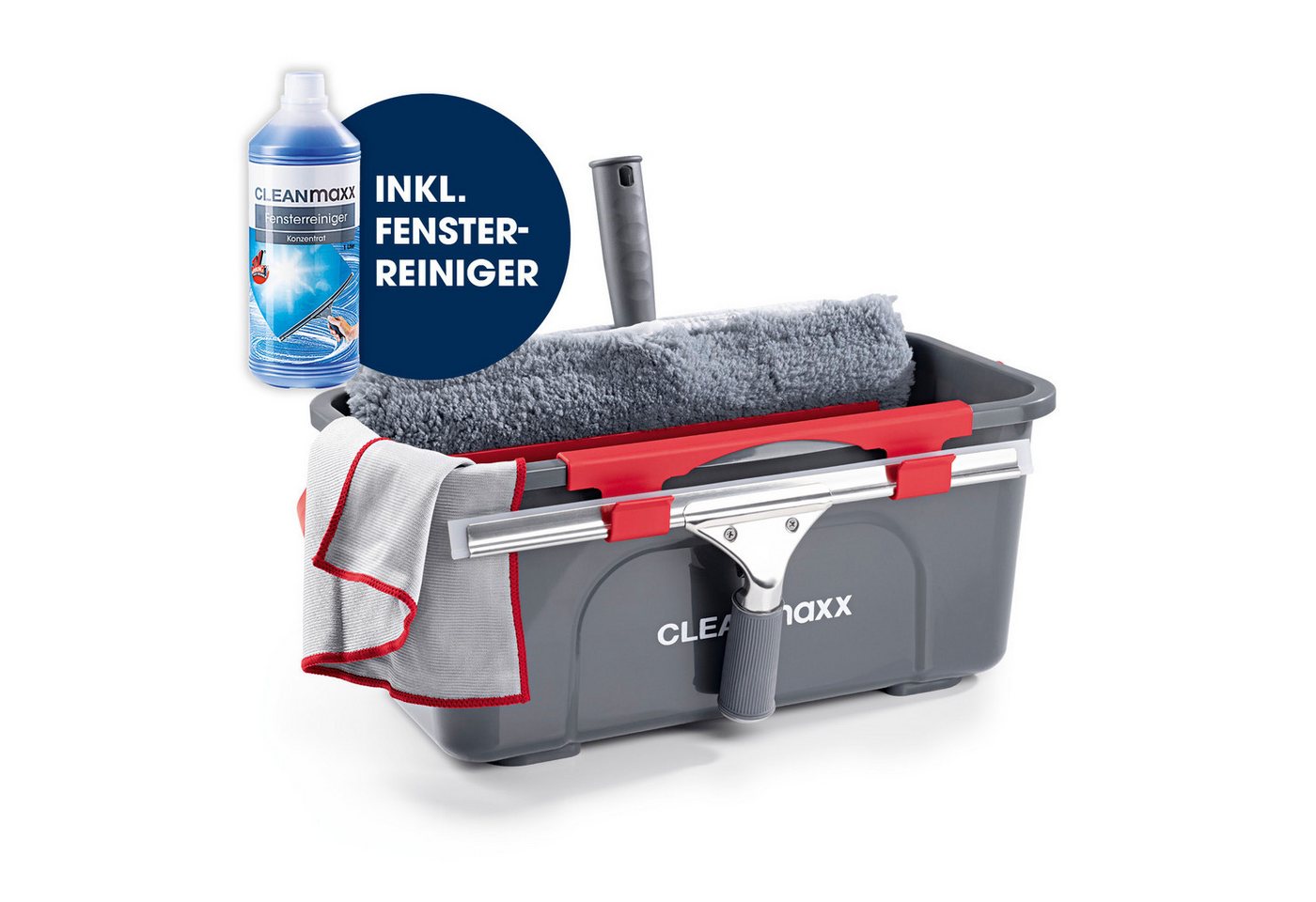 CLEANmaxx Sprühwischer Fensterreiniger (7-tlg) Streifenfreies Putzen, Haus & Auto von CLEANmaxx