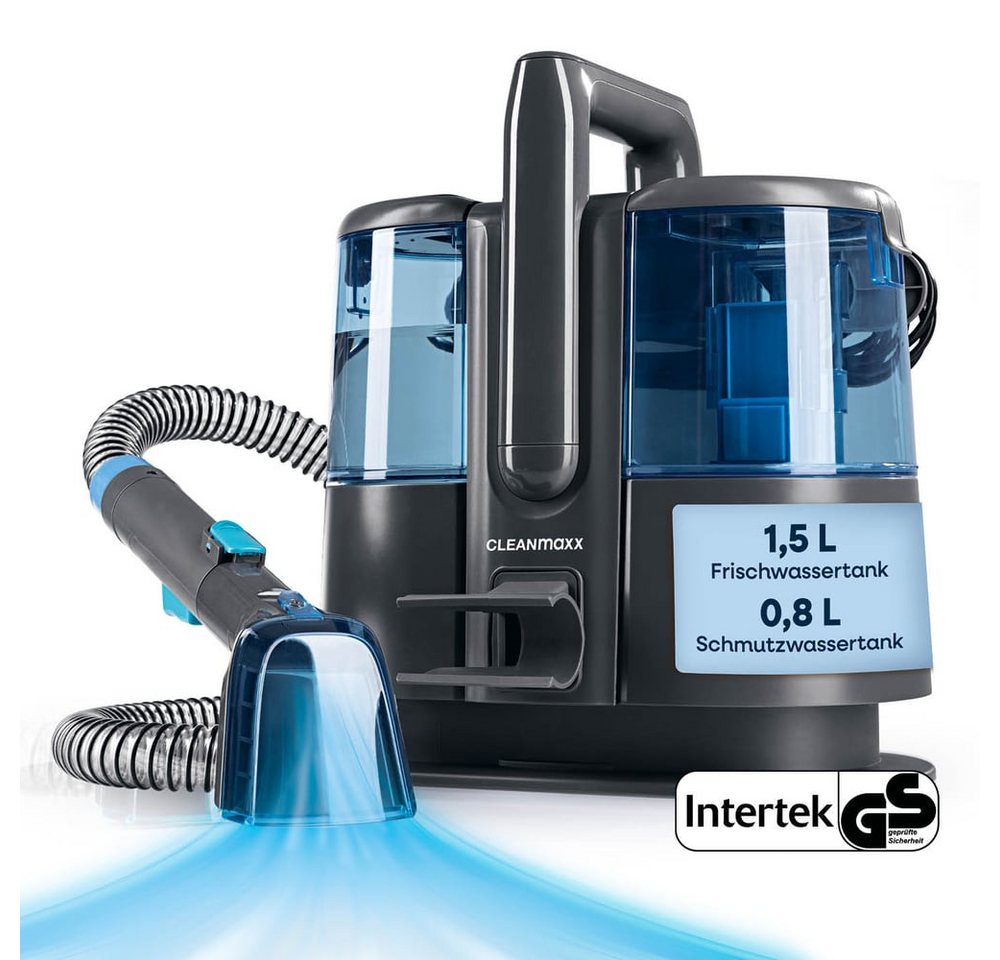 CLEANmaxx Teppichreinigungsgerät Polster und Teppichreiniger Pro Power, 600W, 600 W, 3in1: sprühen, bürsten, saugen mit Frisch- & Brauchwassertank CLEANmaxx Teppichreinigungsgerät Polster und Teppichreiniger Pro Power, 600W, 600 W, 3in1: sprühen, bürsten, saugen mit Frisch- & Brauchwassertank von CLEANmaxx