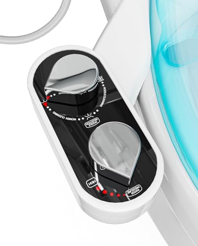 Clear Rear – Buttler Bidet-Toilettenaufsatz (1er-Packung), einfache Montage, nicht-elektrisch, mechanischer Bidet-Sprüher, selbstreinigende Düse und einstellbarer Druck von CLEAR REAR