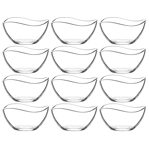 CLEARFEE Glasschalen-Set 6-12tlg. aus hochwertigem Glas 215 ml oder 310 ml Schalen Dessertschale Vorspeise Bowl Glasschüssel (12Stk. 310 ml) von CLEARFEE