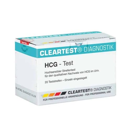 CLEARTEST 00358345 HCG-Schwangerschafts-Teststreifen (20-er Pack) von CLEARTEST