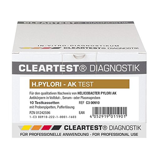 CLEARTEST 03011659 Pylori Testkassetten (20-er Pack) von CLEARTEST