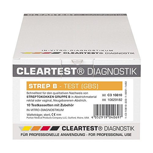 CLEARTEST 10629182 Strep B Kassettentest (10-er Pack) von CLEARTEST