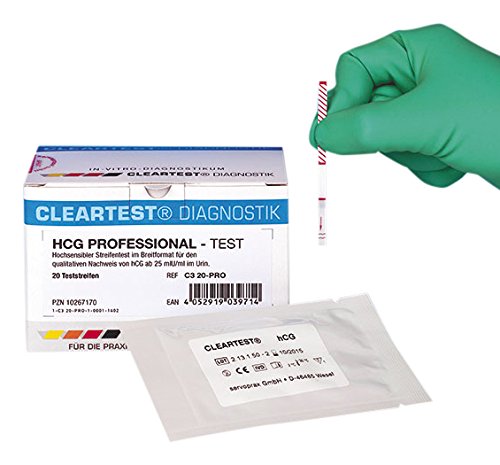 CLEARTEST 11544424 Professional HCG Schwangerschaftstest (20-er Pack) von CLEARTEST