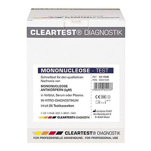 CLEARTEST 4031339 Mononucleose Test (25-er Pack) von CLEARTEST