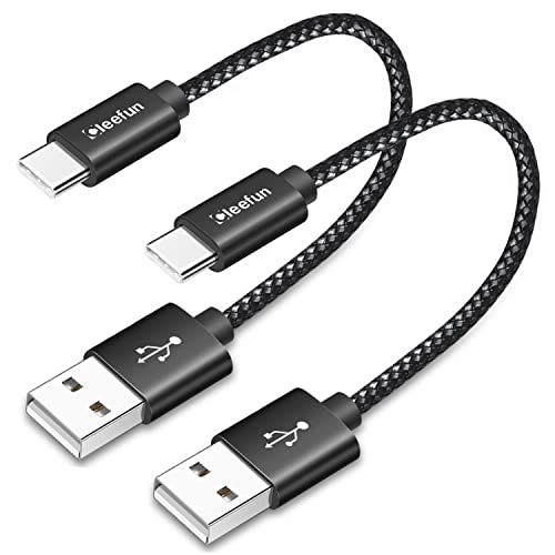 CLEEFUN USB C Kabel Kurz 3A Schnellladung [2Stück 30CM/0.3M], Ladekabel USB C, Robust Nylon USB A auf USB C Ladekabel für S10 S20 S21 S22 S9 S8 A51 A52 A52s A50 A22 A12, M12 M31 M32, P30 P20 lite von CLEEFUN