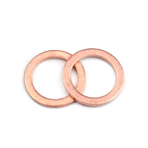 10 PCS Solide Kupfer Washer Dichtung Flache Dichtung Sumpf Öl Dichtung Armaturen Scheiben Verschluss Hardware(M10x 16x 1) von CLENEA