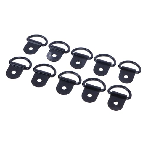 10 Pcs Edelstahl D Form Pull Haken Tie Down Anker lock up Eisen Fracht(Black) von CLENEA