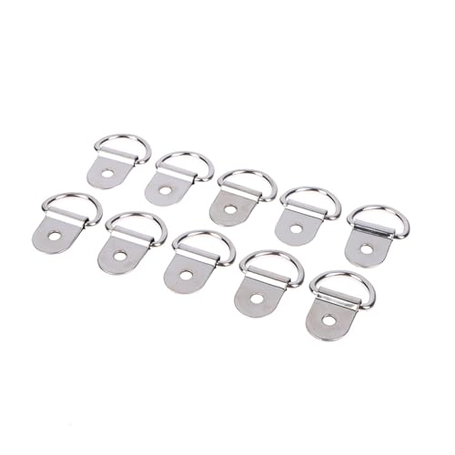 10 stücke Edelstahl D Form Pull Haken Binden Anker lock up Eisen Fracht(Silver) von CLENEA