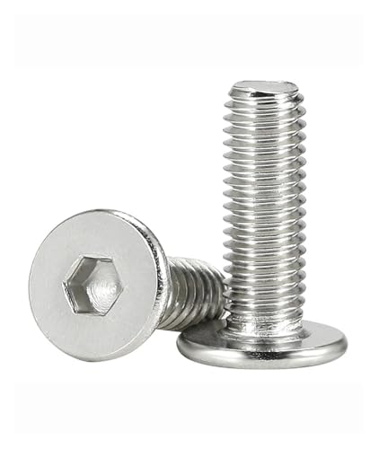 100 stücke 304 Edelstahl Hex Innensechskant Super Low Flachkopfschraube Bolzen(5mm) von CLENEA