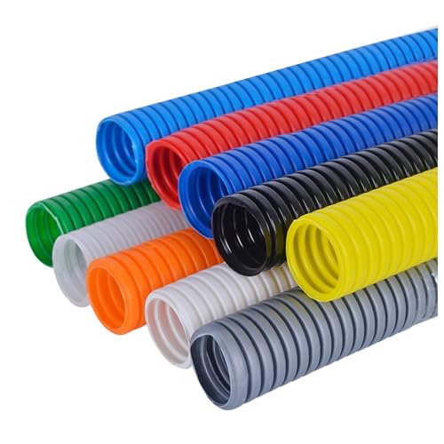 1M farbiges Wellrohr 6,5mm-20mm Kabelbaum Isolierschlauch Rohrdrahtgehäuse (Color : Green, Size : 6.5mm) von CLENEA