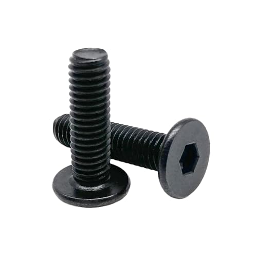 50 stücke Schwarz 304 Edelstahl Sechskantschraube Innensechskant Dünne Flache Wafer Kopf(4mm) von CLENEA