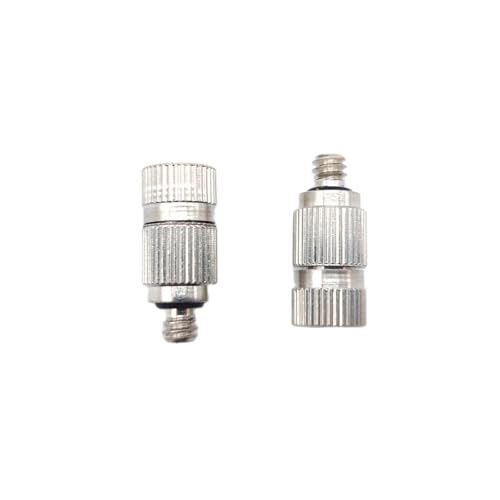 CLENEA 10 Stück Hochdruck-Nebeldüsen mit 3/16-Zoll-Außengewinde, Keramikkopf, Anti-Tropf-Nebelsprüher, Nebelkühlungs-Sprinklerkopf(0.5mm) von CLENEA