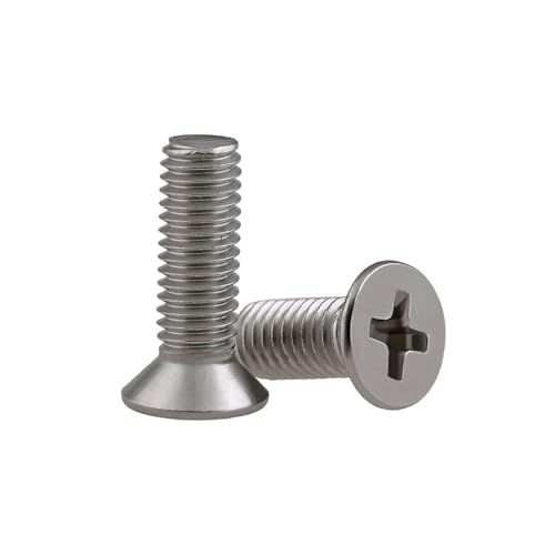 CLENEA 20 Stück Senkkopfschrauben A2 Edelstahl Flachschrauben M2.5 M3(M2.5x18) von CLENEA