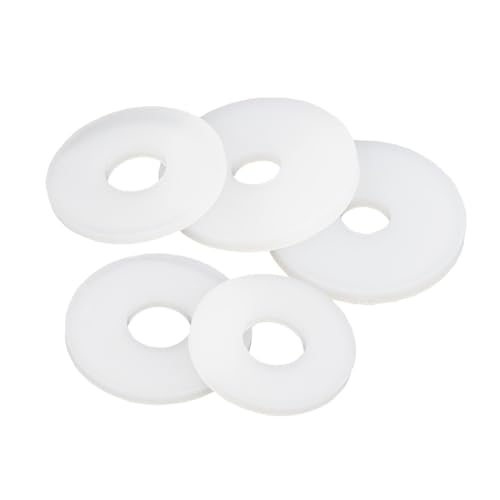 Kunststoff-Nylon-Unterlegscheibe, flache Distanzscheibe, Isolierdichtung for Schraubenbolzen(WHITE,M3x6x1mm) von CLENEA