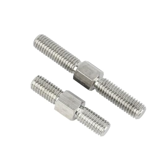 M3 M4 M5 M6 M8 M10-M16 304 Edelstahl Links Rechts Gewinde Doppel End Gewinde Stange Positive Negative Gewinde Bar Bolzen Schraube (Color : 150mm, Size : M12-1pcs) von CLENEA