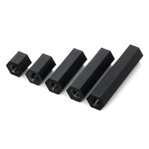 M3 Nylon Hex Standoff Kunststoff Double Pass Sechskantgewinde Schaltung Motherboard Isolation Säule Spalte Mutter Schwarz(14mm) von CLENEA