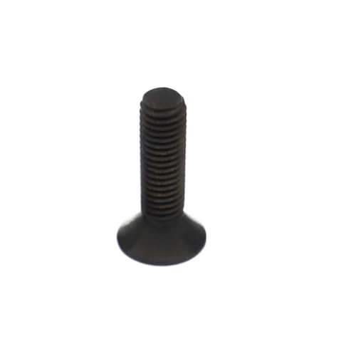 Schwarze Sechskantschraube mit Innensechskant und flachem Senkkopf aus Stahl der Güteklasse 10.9(6mm,M2) von CLENEA