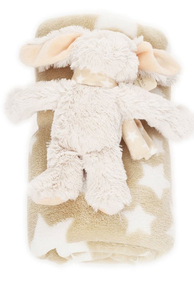 Babydecke Baby Kuscheldecke CL 0033 Beige - Stern, CLEO STYLE Babydecke Baby Kuscheldecke CL 0033 Beige - Stern, CLEO STYLE von CLEO STYLE
