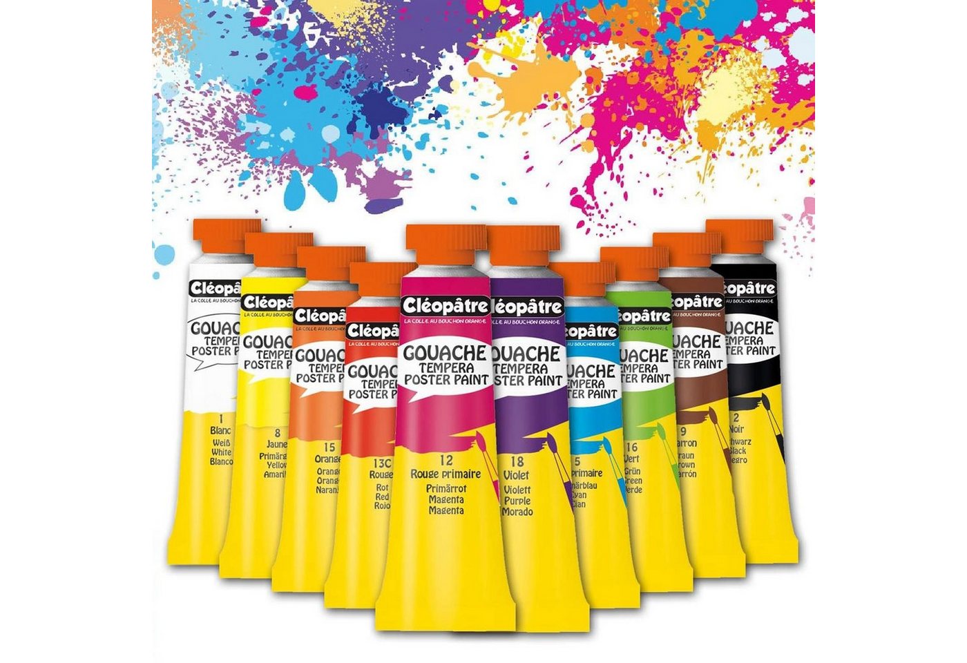 CLEOPATRA Aquarellfarbe 10 TUBEN GOUACHE IN BLISTERVERPACKUNG, JE 10ml : WEISS, PRIMÄRGELB, OR CLEOPATRA Aquarellfarbe 10 TUBEN GOUACHE IN BLISTERVERPACKUNG, JE 10ml : WEISS, PRIMÄRGELB, OR von CLEOPATRA