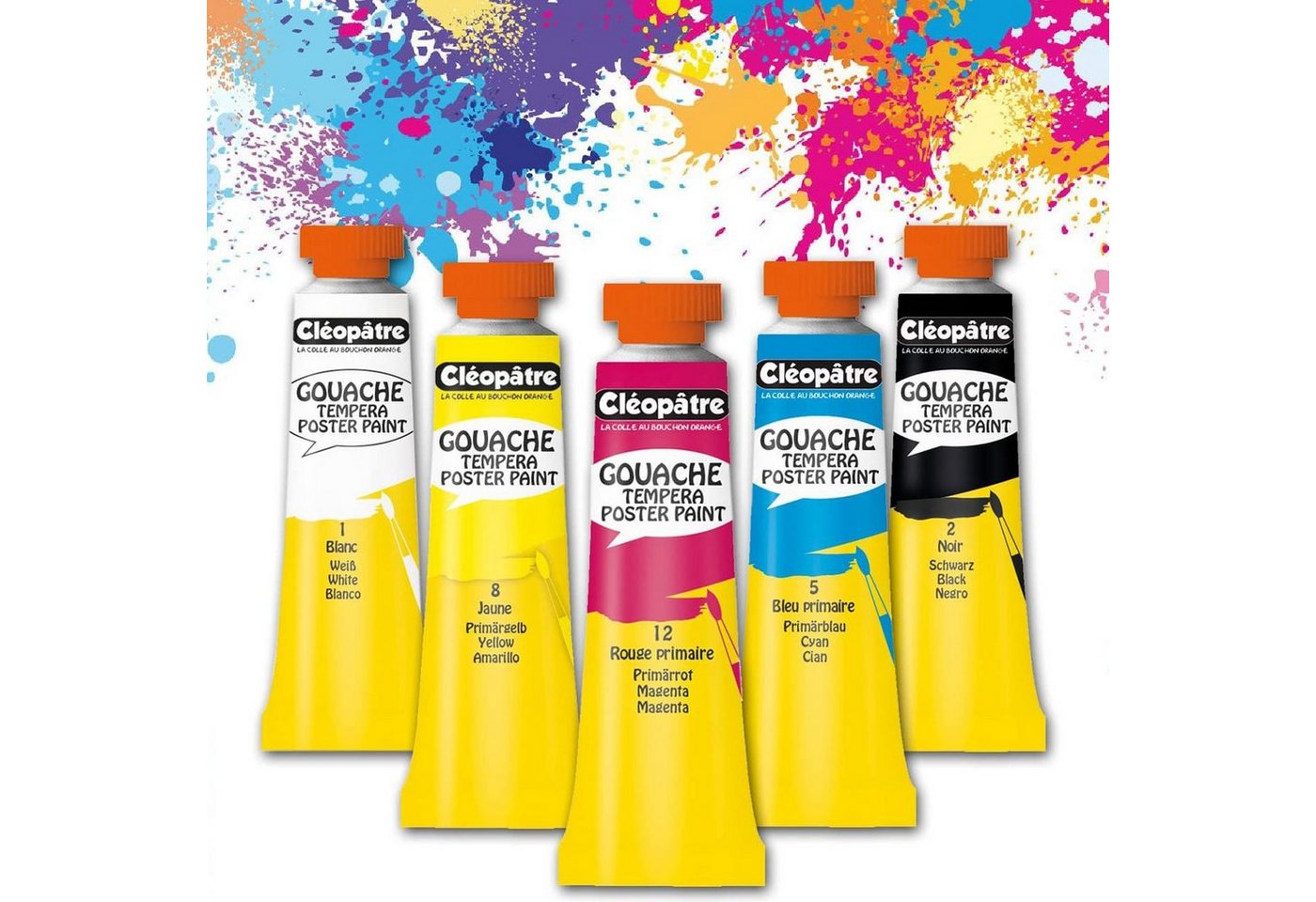CLEOPATRA Aquarellfarbe 5 TUBEN GOUACHE IN BLISTERVERPACKUNG, JE 10ml : WEISS, PRIMÄRGELB, MAG CLEOPATRA Aquarellfarbe 5 TUBEN GOUACHE IN BLISTERVERPACKUNG, JE 10ml : WEISS, PRIMÄRGELB, MAG von CLEOPATRA
