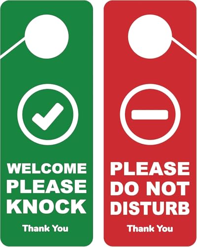 CLEVER SIGNS Lot de 2 panneaux de porte ? Do Not Disturb ?, double face, idéal pour une utilisation dans n'importe quel endroit comme les bureaux, les cliniques, les cabinets d'avocat von CLEVER SIGNS