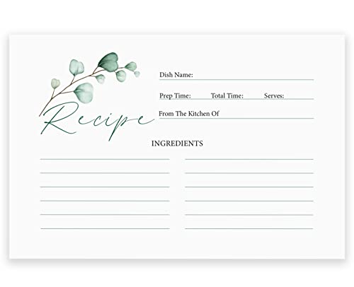CLEVER SIGNS Rezeptkarten 4x6 weiß, 50er Set, Doppelseitig, Blanko für Brautparty und Hochzeit von CLEVER SIGNS