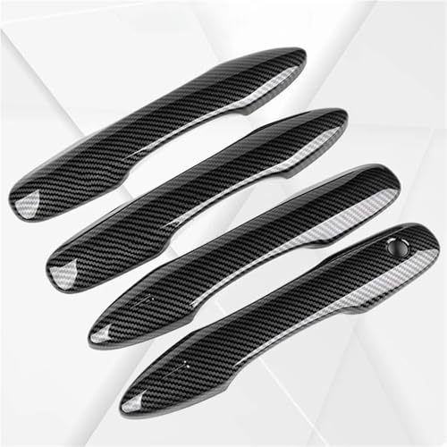 Auto Außentürgriff Abdeckung Aufkleber Zubehör Carbon Fiber Chrom Für Camry Modelle 2018 2019 2020-2024 Außenverkleidung(Carbon) von CLFJWZ