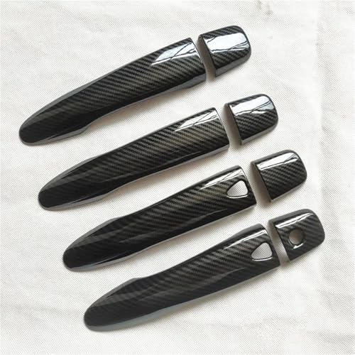 Auto Chrom Türgriff Abdeckung Zubehör Kunststoff Imitation Carbon Faser Für Nissan Für Qashqai J11 2014-2019 Außenverkleidung(Style 2) von CLFJWZ