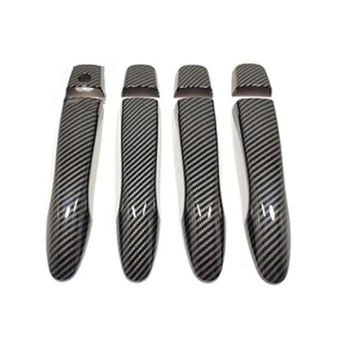 CLFJWZ Auto Außentür Griff Rahmen Abdeckung Trim Zubehör Für Nissan Für Qashqai J11 2015 2016 2017 2018-2021 Außenverkleidung(Carbon 1 Hole) von CLFJWZ