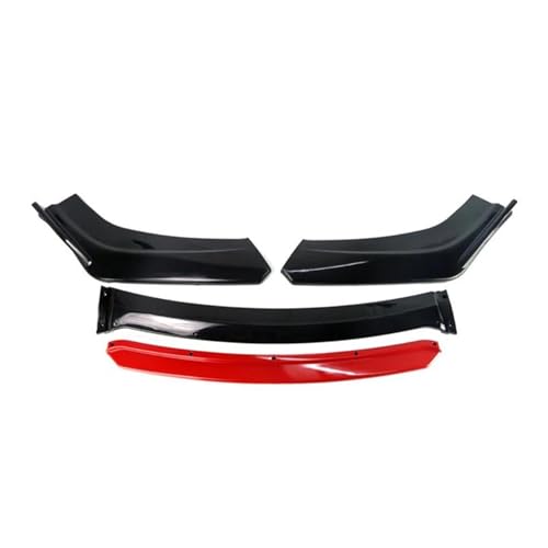 CLFJWZ Auto Front Lower Bumper Lip Typ Splitter Spoiler Protector Sport Diffusor Zubehör Für B&MW F10 F20 E46 E60 E90(Gloss Black and red) von CLFJWZ