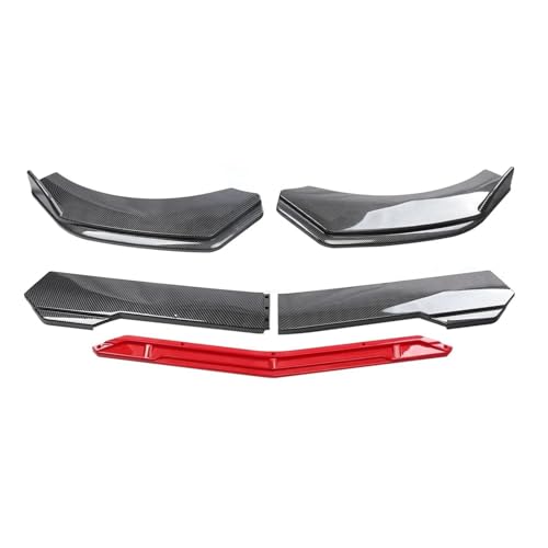 CLFJWZ Auto Front Stoßstange Kinn Lip Spoiler Body Kits Splitter Rock Diffusor Schutz Schutz Abdeckungen Für Explorer 2000-2008(Carbon Fiber and Red) von CLFJWZ