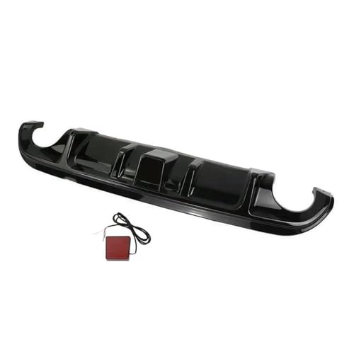 CLFJWZ Auto-Heckstoßstangen-Diffusor-Spoiler Mit Anzeigelicht-Modifikation, Hinterer Lippe, Body-Kit Für Infiniti Q50 2014–2017(Gloss Black) von CLFJWZ