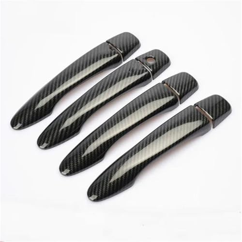 CLFJWZ Autotürgriffabdeckungsaufkleber Für Nissan Für Qashqai J11 2015 2016 2017-2020 ABS Chrom-Styling-Zubehör Außenverkleidung(Carbon 0 button) von CLFJWZ